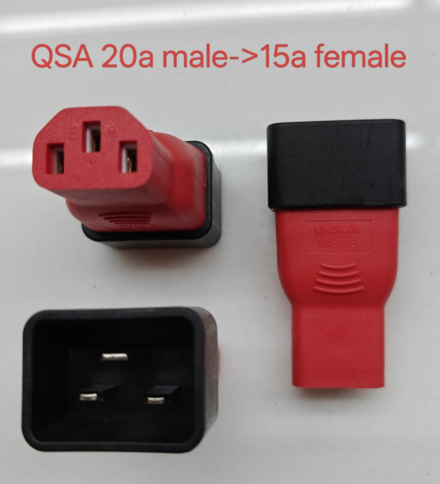 15 Amp Male to 20 Amp Female IEC Power Cord Adapter