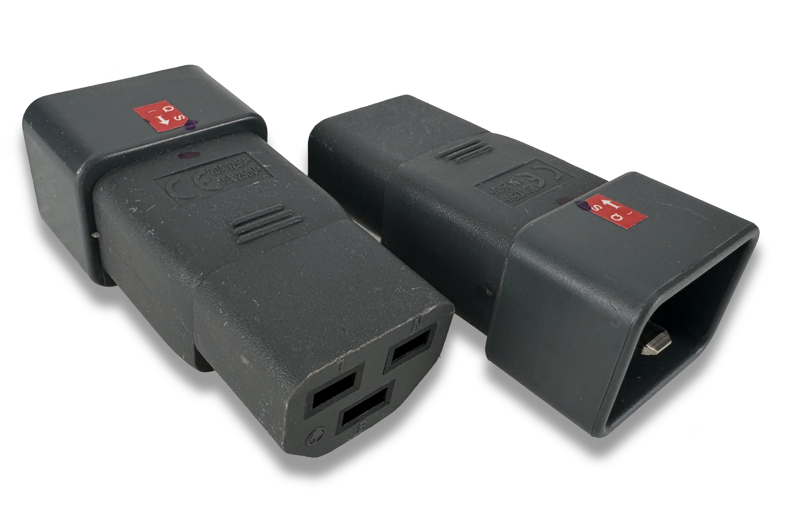 20 Amp Male to 15 Amp Female IEC Power Cord Adapter