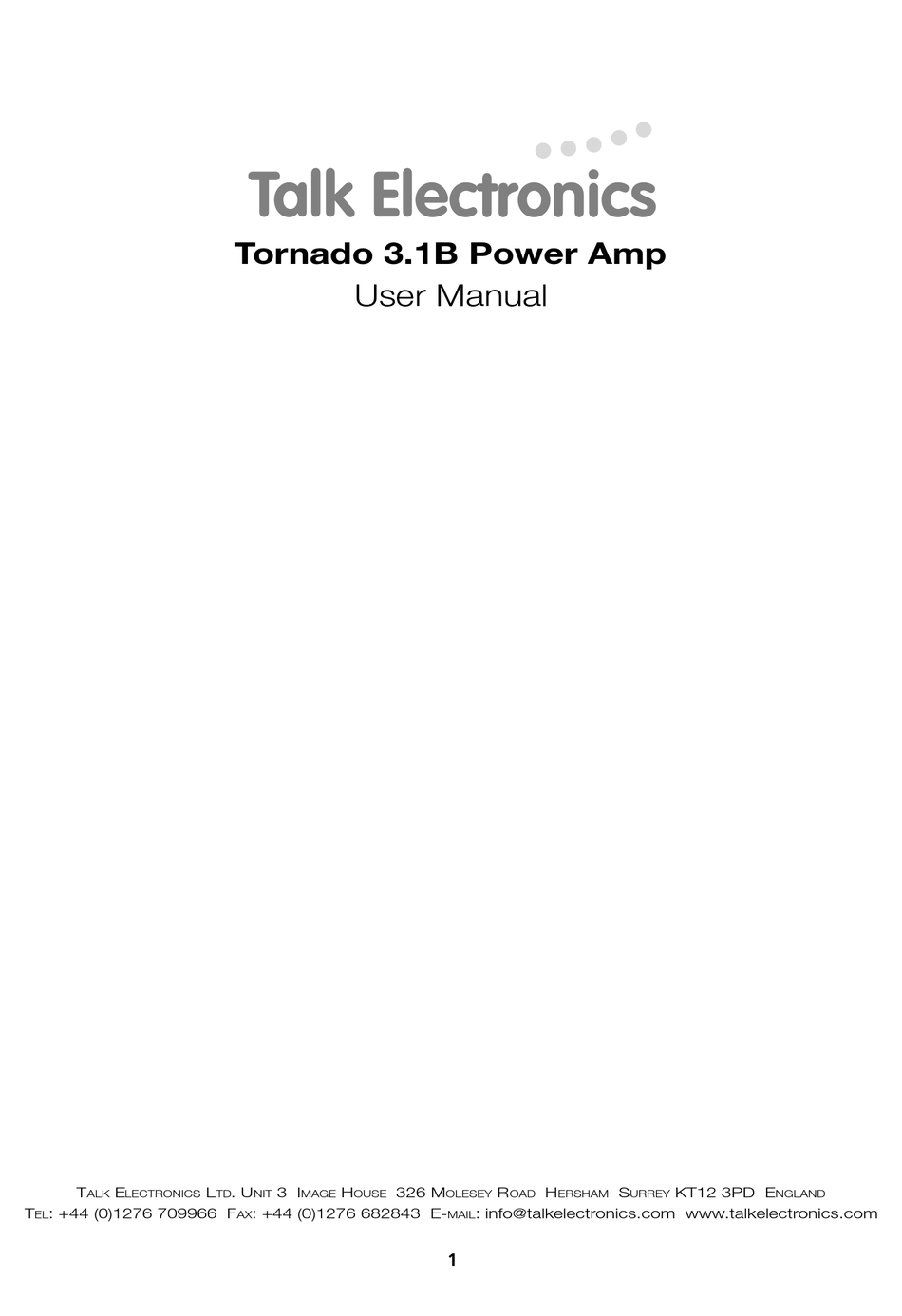 TALK Electronics Tornado 3.1 B