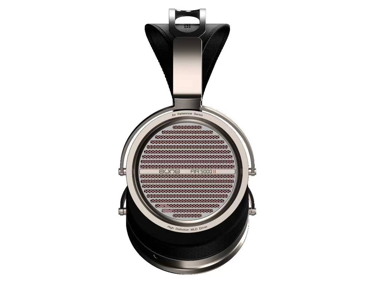 The AR5000 MK2 from the side, with its metal grille and headband. Photo: Aune.