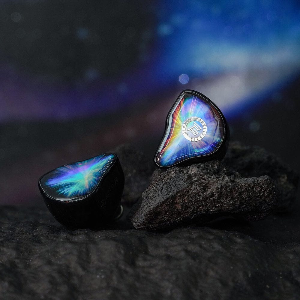 Nebula faceplate and smoked resin body, colour shifting with angle. Photo: Juzear Audio.