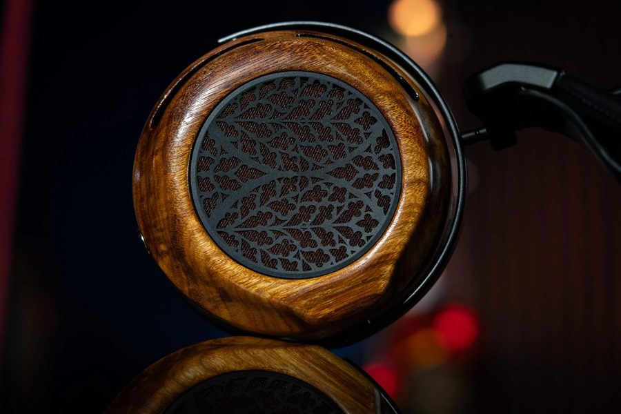 The wooden cup and rear grille. Photo: ZMF Headphones.